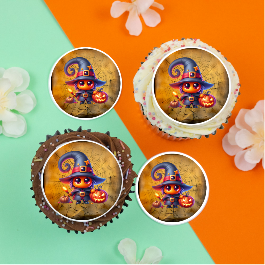 Halloween Gnome (c) 2" / 5cm discs for cupcakes
