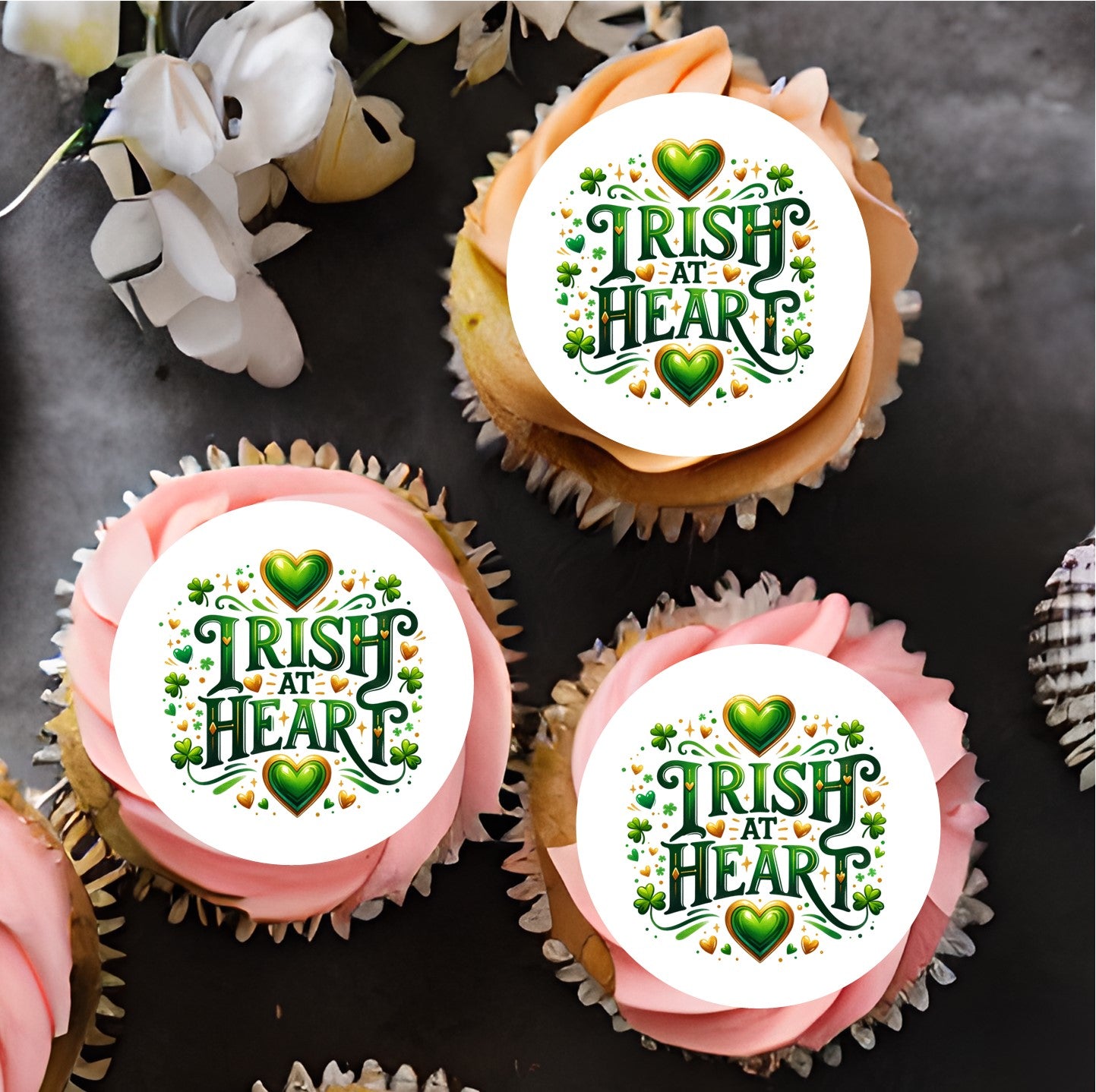 St Patrick's Day Irish at Heart 2" discs