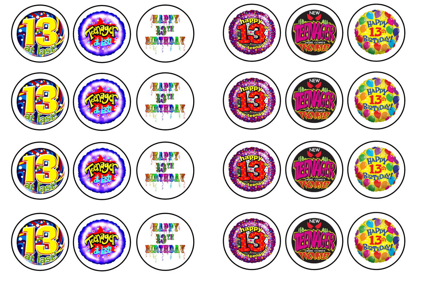 13th Birthday Collection 1.3" discs