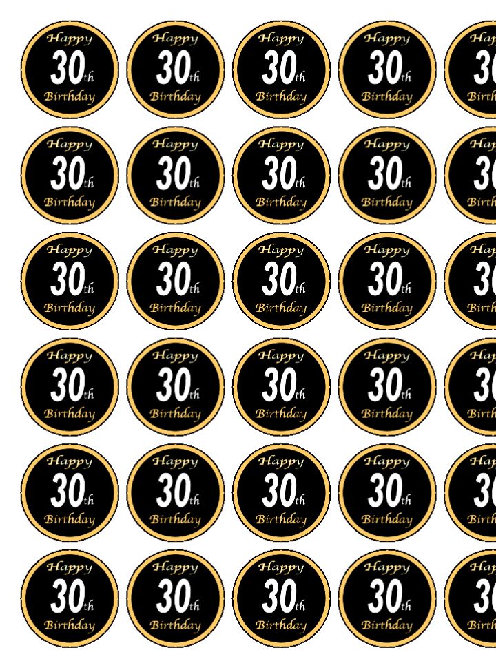 Choice of Wafer Paper or Icing discs Pack contains 30 edible pre cut discs Ready to be added to your cakes, bakes or shakes