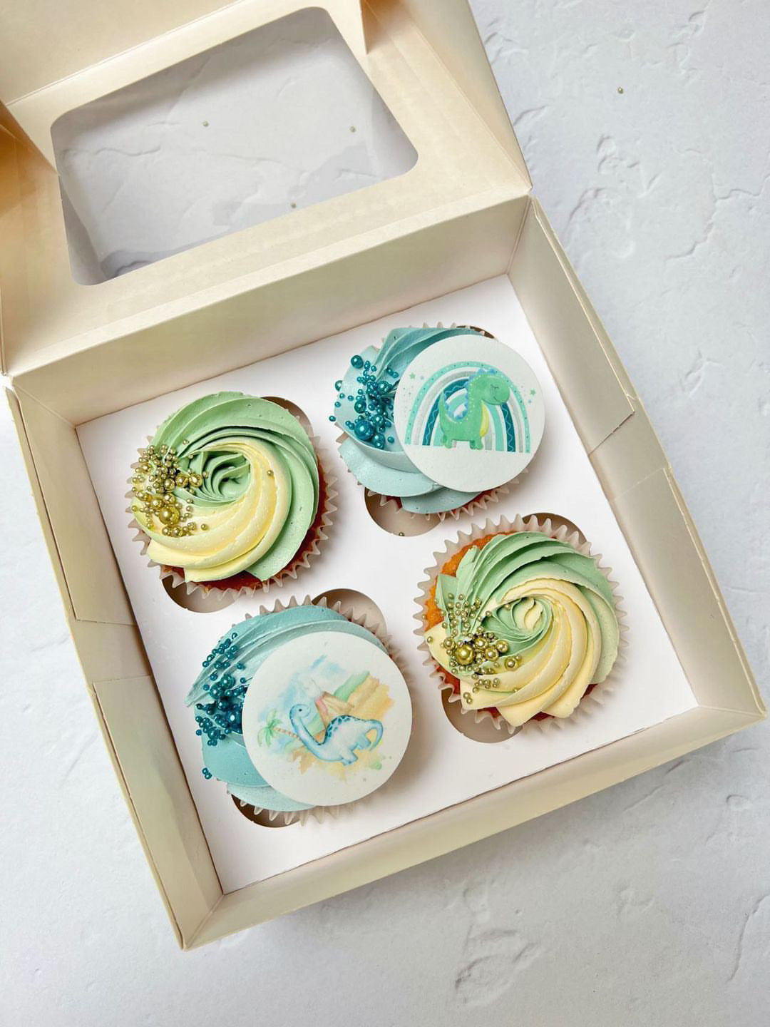 Cute Dinosaur & Rainbow 2" / 5cm discs