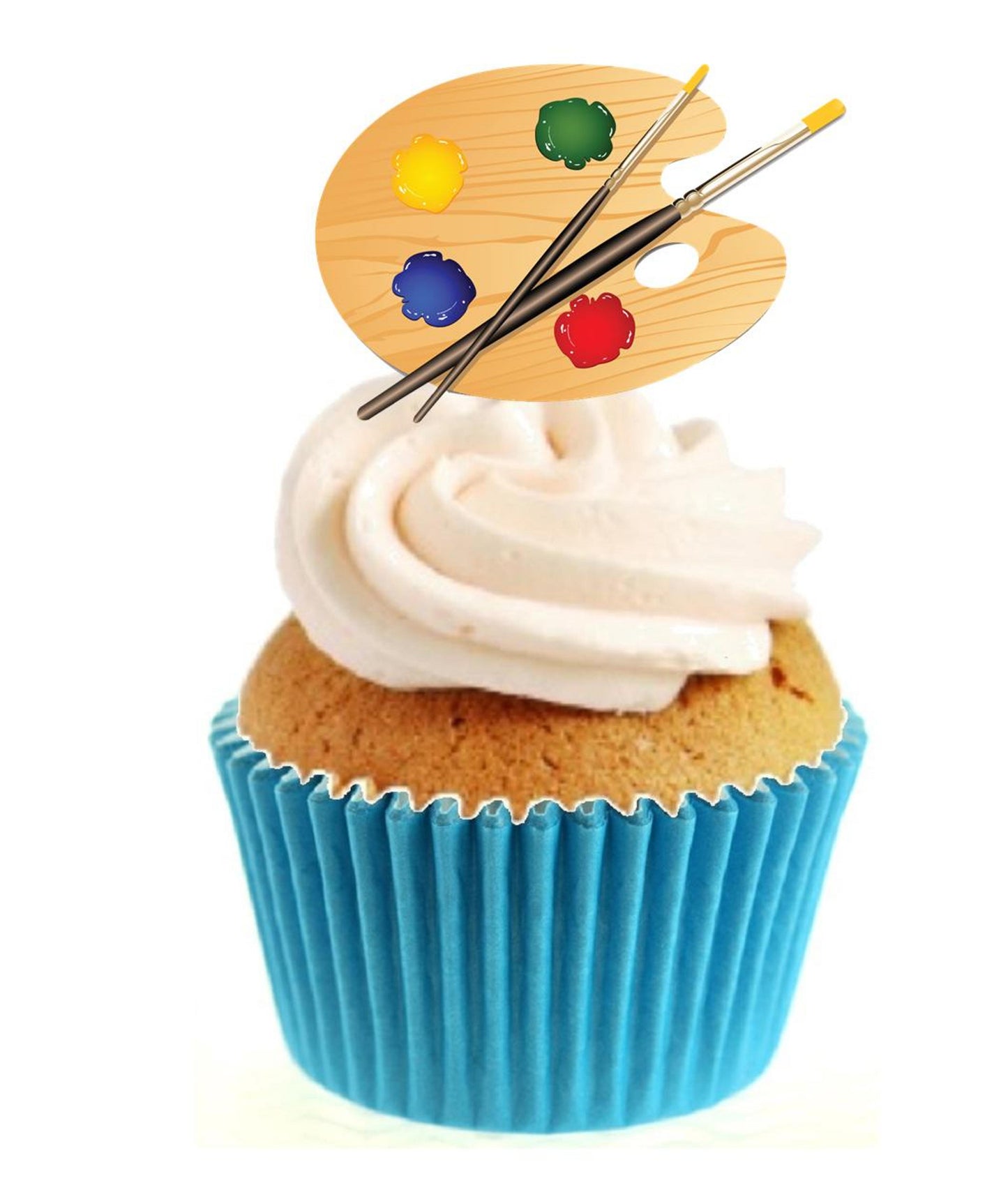 Art Palette Stand Up Cake Toppers (12 pack) Pack contains 12 images printed onto premium wafer card