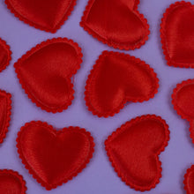 Load image into Gallery viewer, Red fabric hearts
