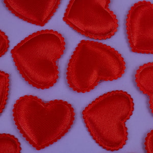 Red fabric hearts