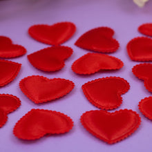 Load image into Gallery viewer, Red fabric hearts