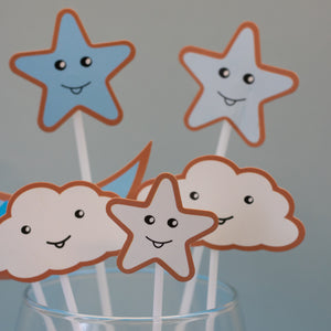 Bedtime Baby Cake Toppers (blue)