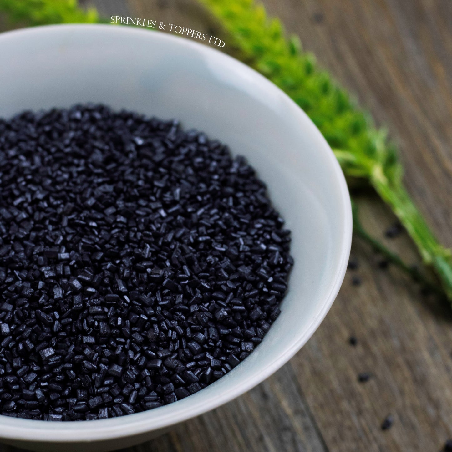 Black Glimmer Sugar Crystals Edible sugar crystals with a lovely shiny finish