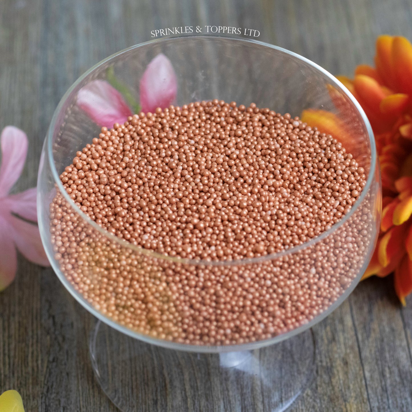 Rose Gold Shimmer Mini Pearls (1mm)