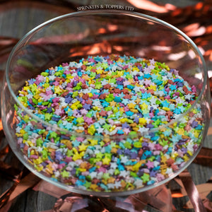 Mini Rainbow Glimmer Stars Sprinkles Cupcake / Cake Decorations
