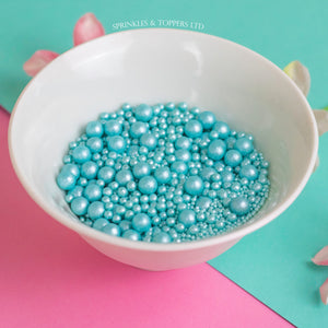 Turquoise Shimmer Pearls Mix