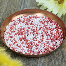 Load image into Gallery viewer, Red &amp; White Glimmer Pearls (3-4mm) Sprinkles