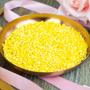 Yellow Confetti & Pearls Sprinkles Mix