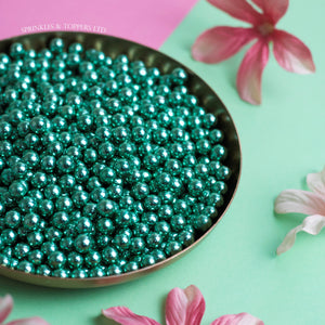 Green Metallic 6mm Pearls