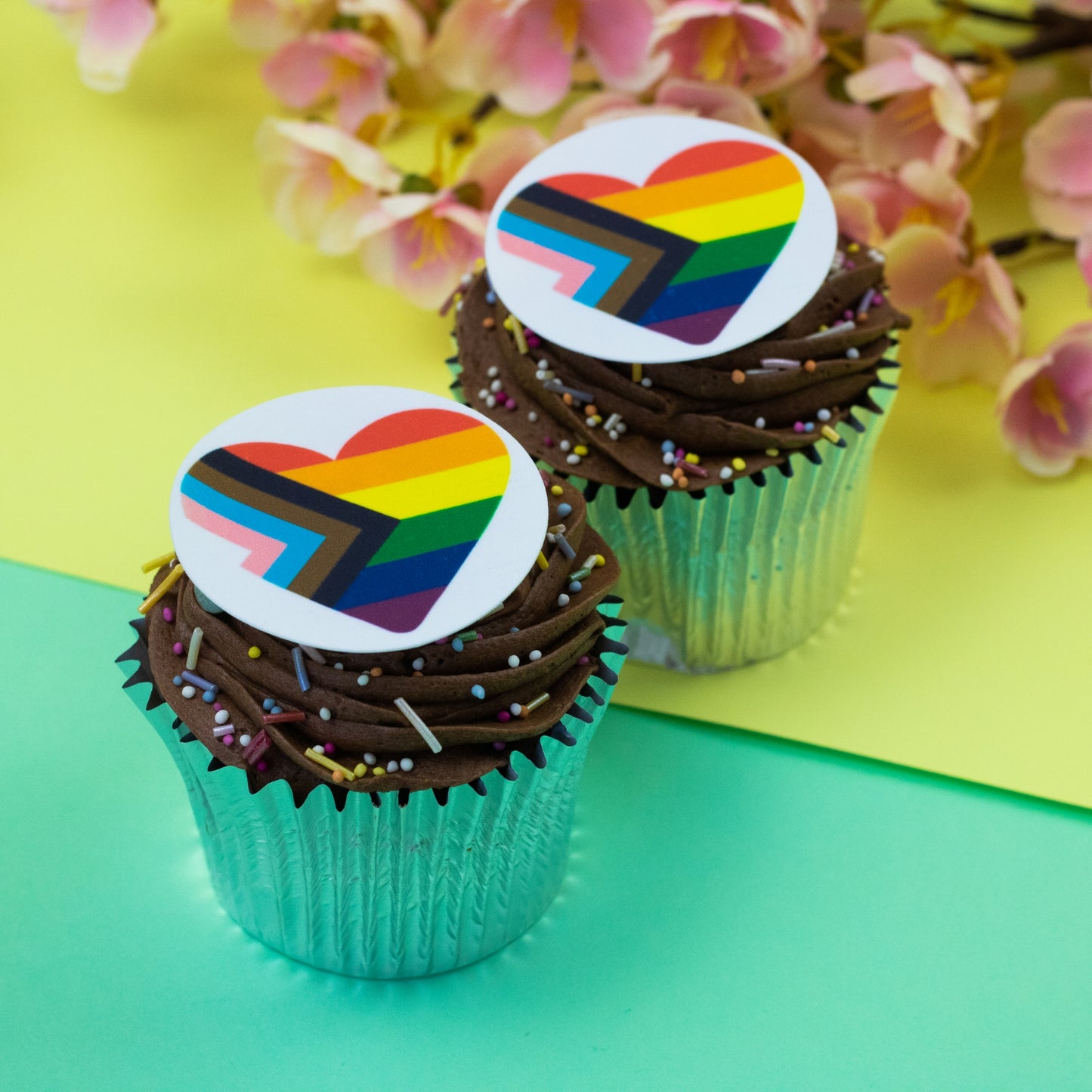 Pride ~ Progress Heart 2" discs