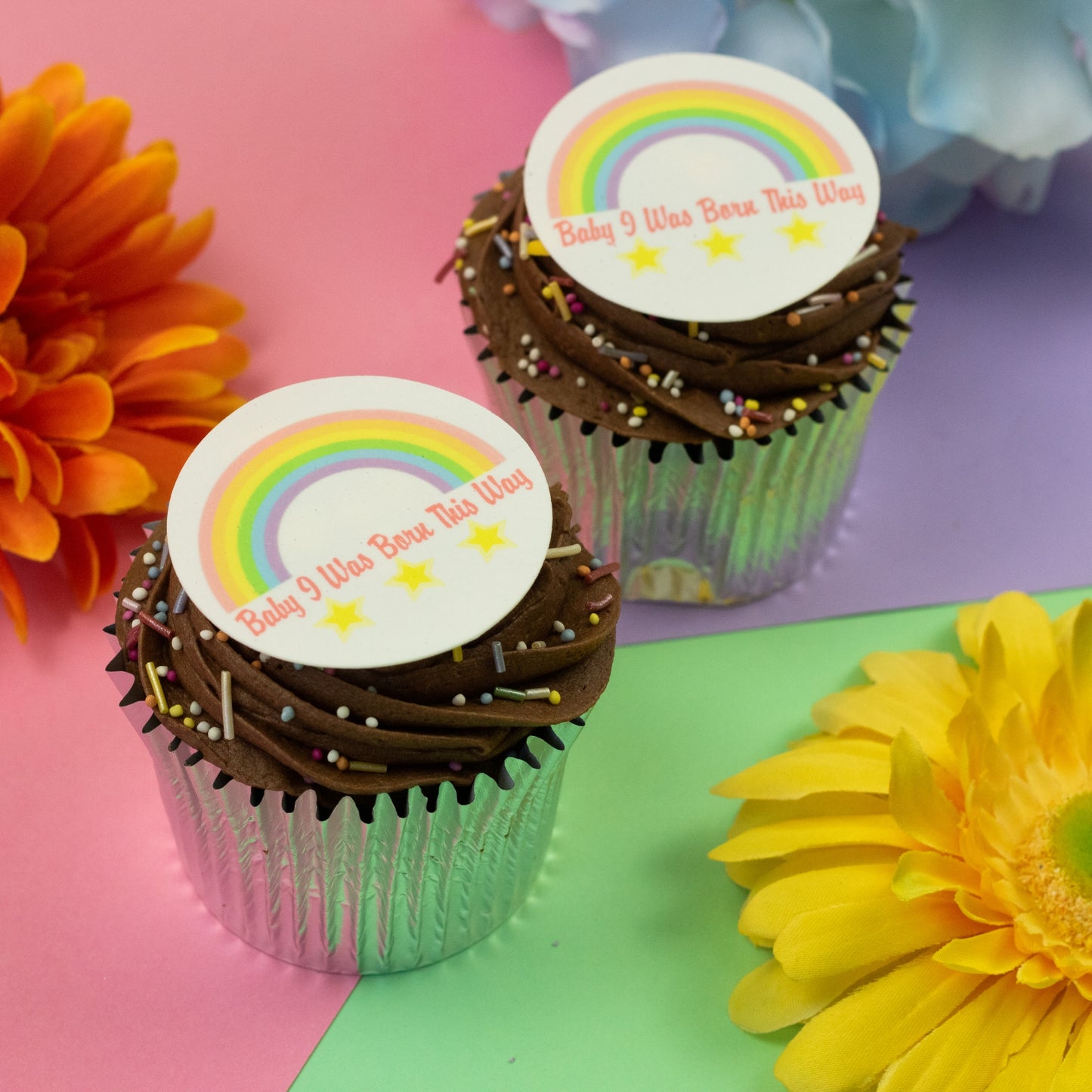 Pride ~ Baby I Was Born This Way Heart 2" discs