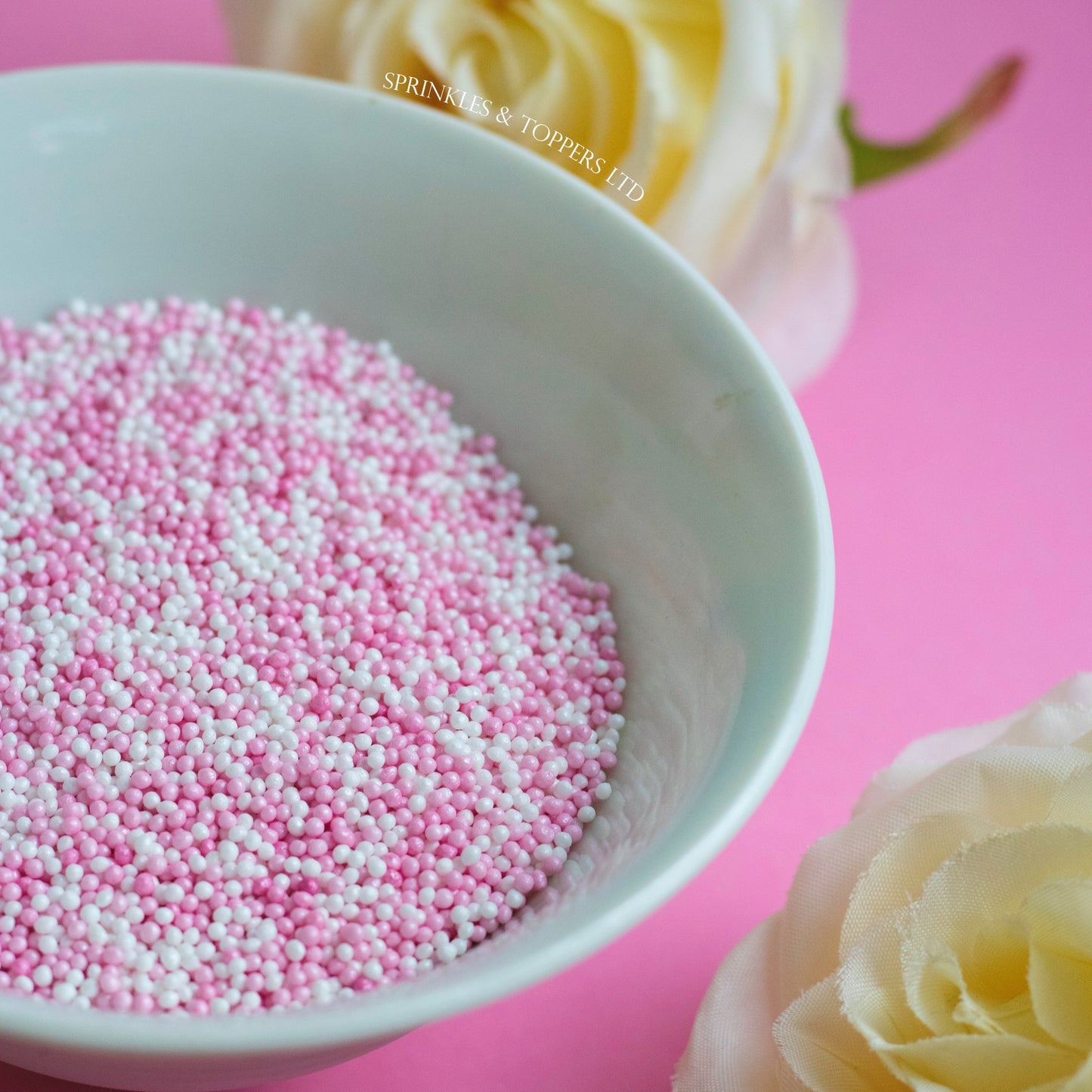 Pink & White Shimmer Mini Pearls (1mm)