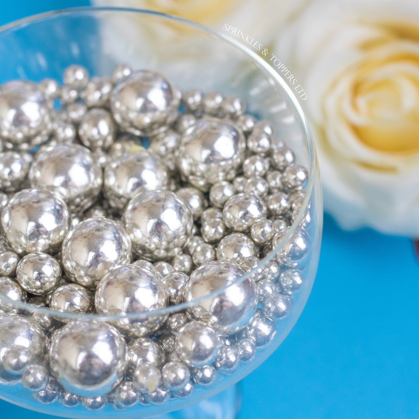 Metallic Silver Chocolate Balls Mix
