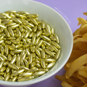 Large Gold Metallic Rice Sprinkles
