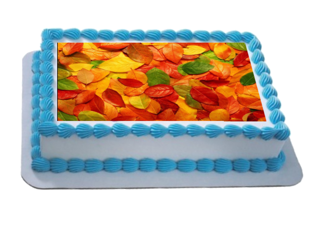 Autumn Leaves A4 Themed Icing Sheet Icing sheet cake toppers are a great way to decorate any themed cake Easy Peel Icing Sheet - No Fuss - Ready to pop straight onto your cake (full instructions included)