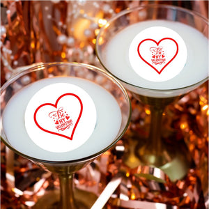 Be My Valentine Drinks Toppers 2" / 5 cm (Pack of 12)