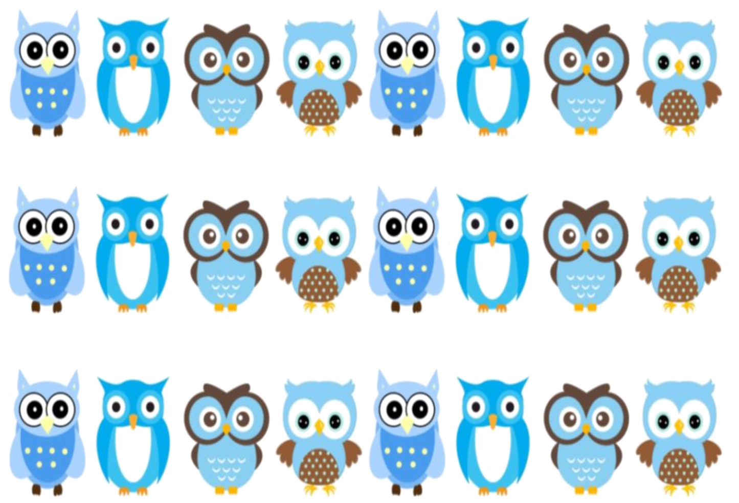 BLUE OWLS EDIBLE ICING CAKE RIBBON / SIDE STRIPS Use instead of traditional ribbon to decorate the sides of your cakes