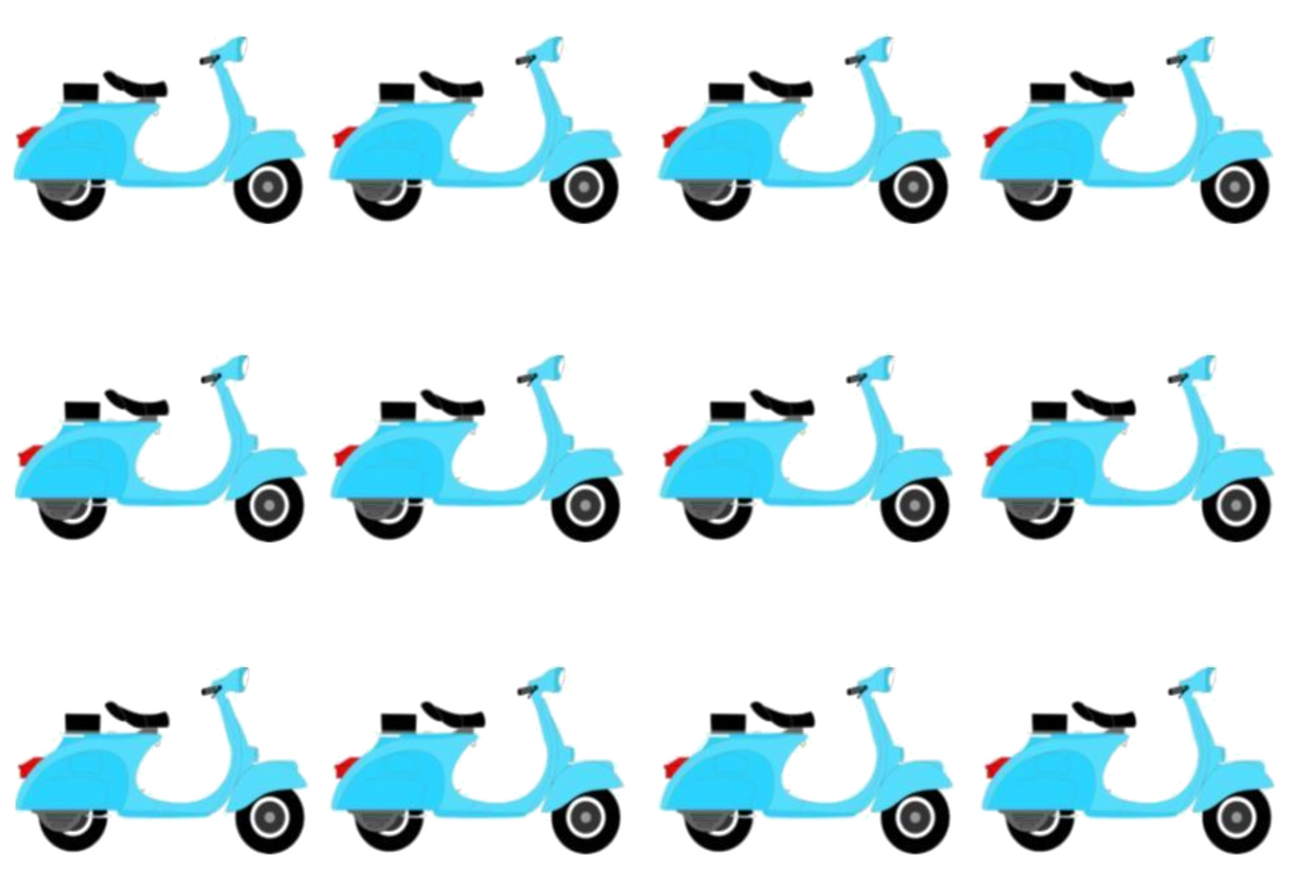 BLUE SCOOTER EDIBLE ICING CAKE RIBBON / SIDE STRIPS Use instead of traditional ribbon to decorate the sides of your cakes Edible fondant icing, perfect for that special occasion