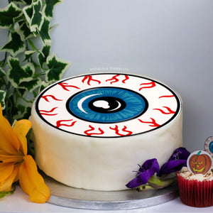 Blue Eyeball 8" Icing Sheet Cake Topper