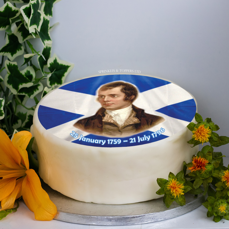 Burns Night (BN01) 8" Icing Sheet Cake Topper