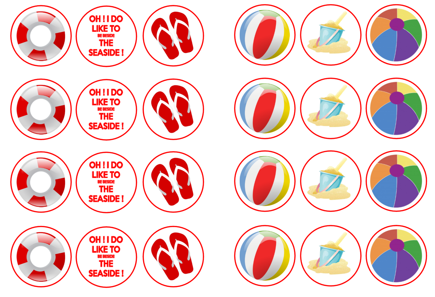 Choice of Wafer Paper or Icing discs Pack contains 24 edible pre cut discs - 4 of each image Ready to be added to your cakes, bakes or shakes