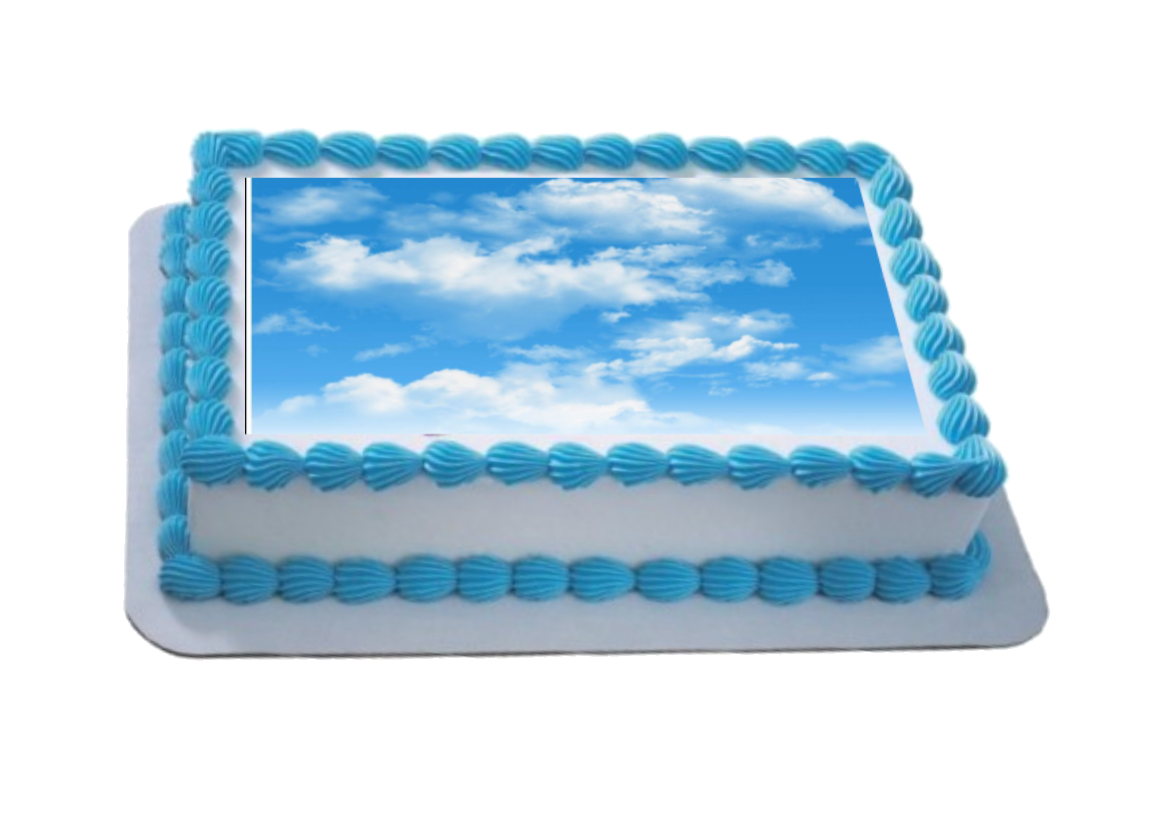 Clouds A4 Themed Icing Sheet Icing sheet cake toppers are a great way to decorate any themed cake