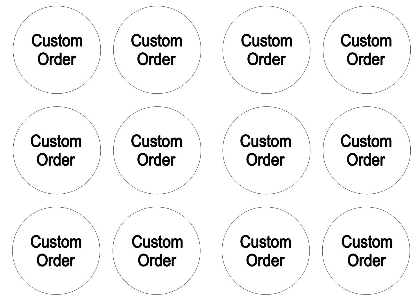 Custom Order any ~ any image 2" icing discs