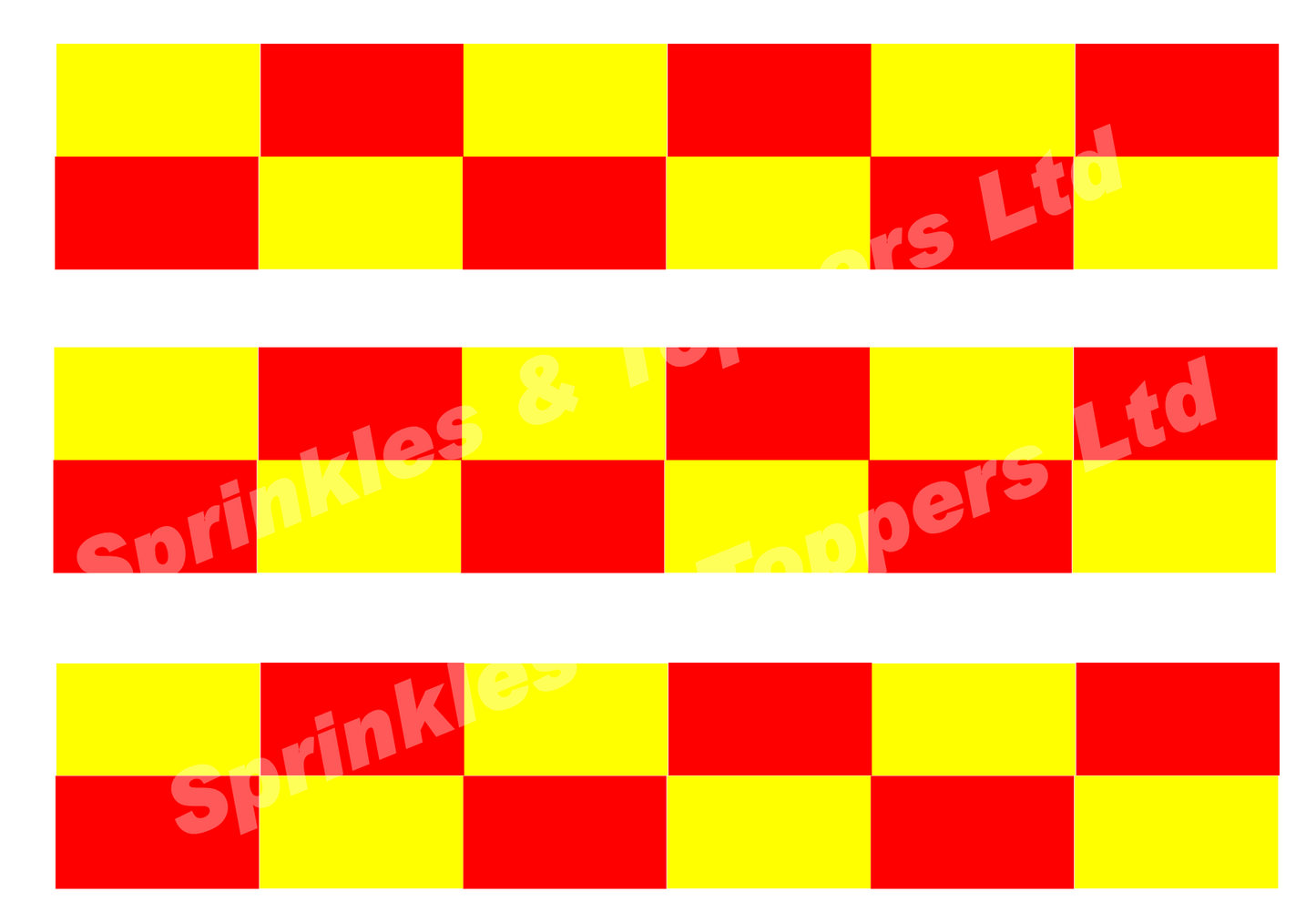 Fire Engine Themed Edible Icing Cake Ribbon