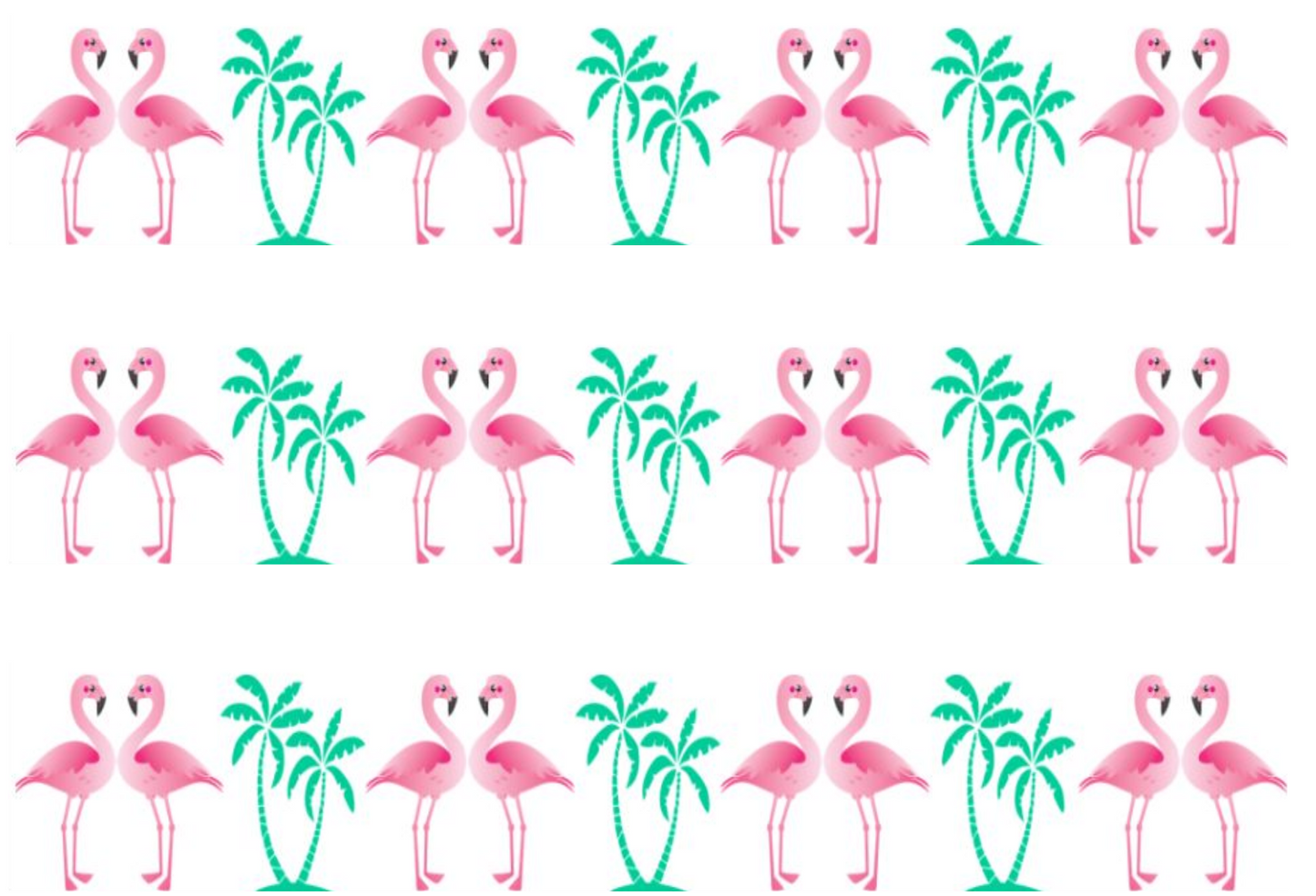 FLAMINGO & PALM TREES EDIBLE ICING CAKE RIBBON / SIDE STRIPS Use instead of traditional ribbon to decorate the sides of your cakes Edible fondant icing, perfect for that special occasion