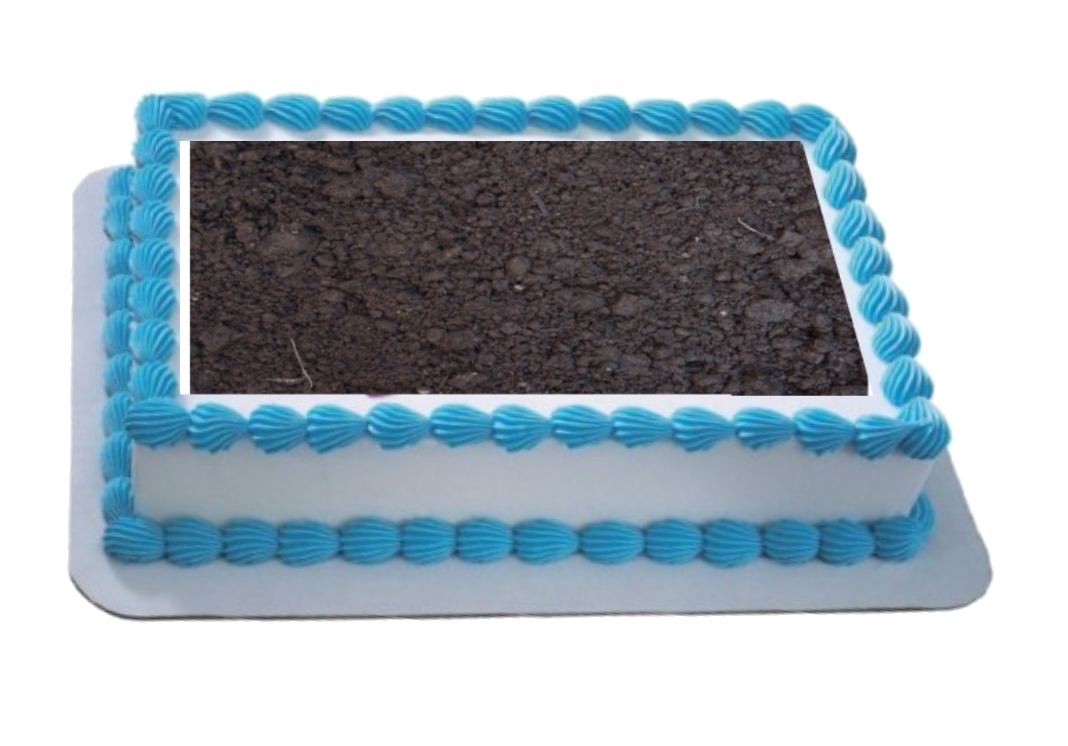 Garden Soil A4 Themed Icing Sheet Icing sheet cake toppers are a great way to decorate any themed cake Easy Peel Icing Sheet - No Fuss - Ready to pop straight onto your cake (full instructions included)