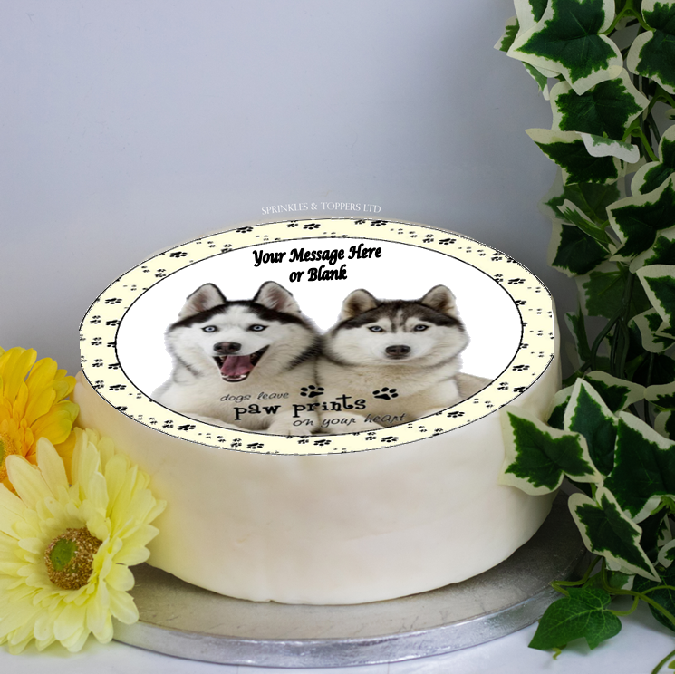 Husky cake topper best sale