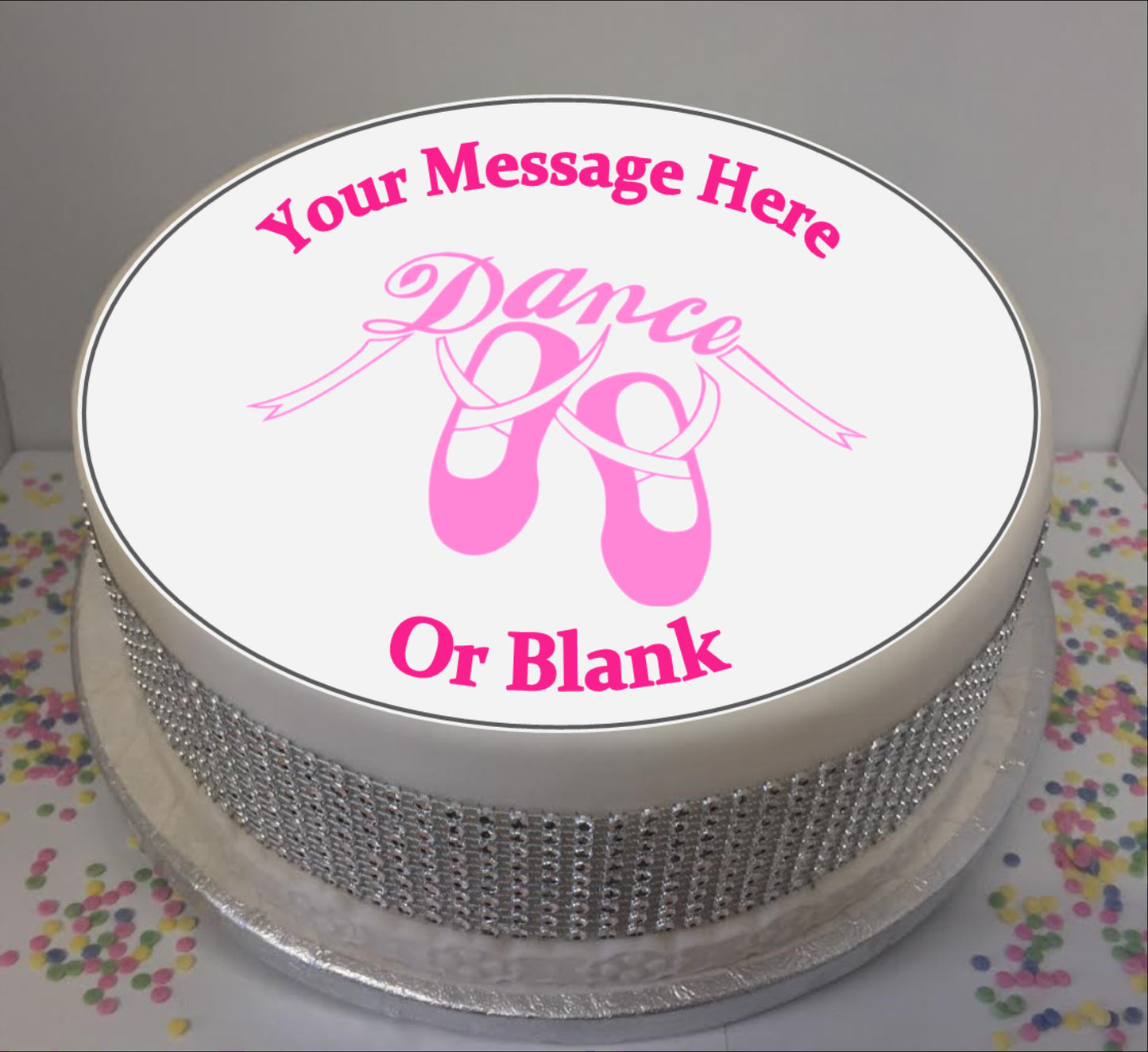 Personalised Ballet Shoes / Ballet Dancer 8" Icing Sheet Cake Topper