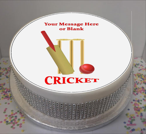 Personalised Cricket Bat, Ball & Stumps Scene 8