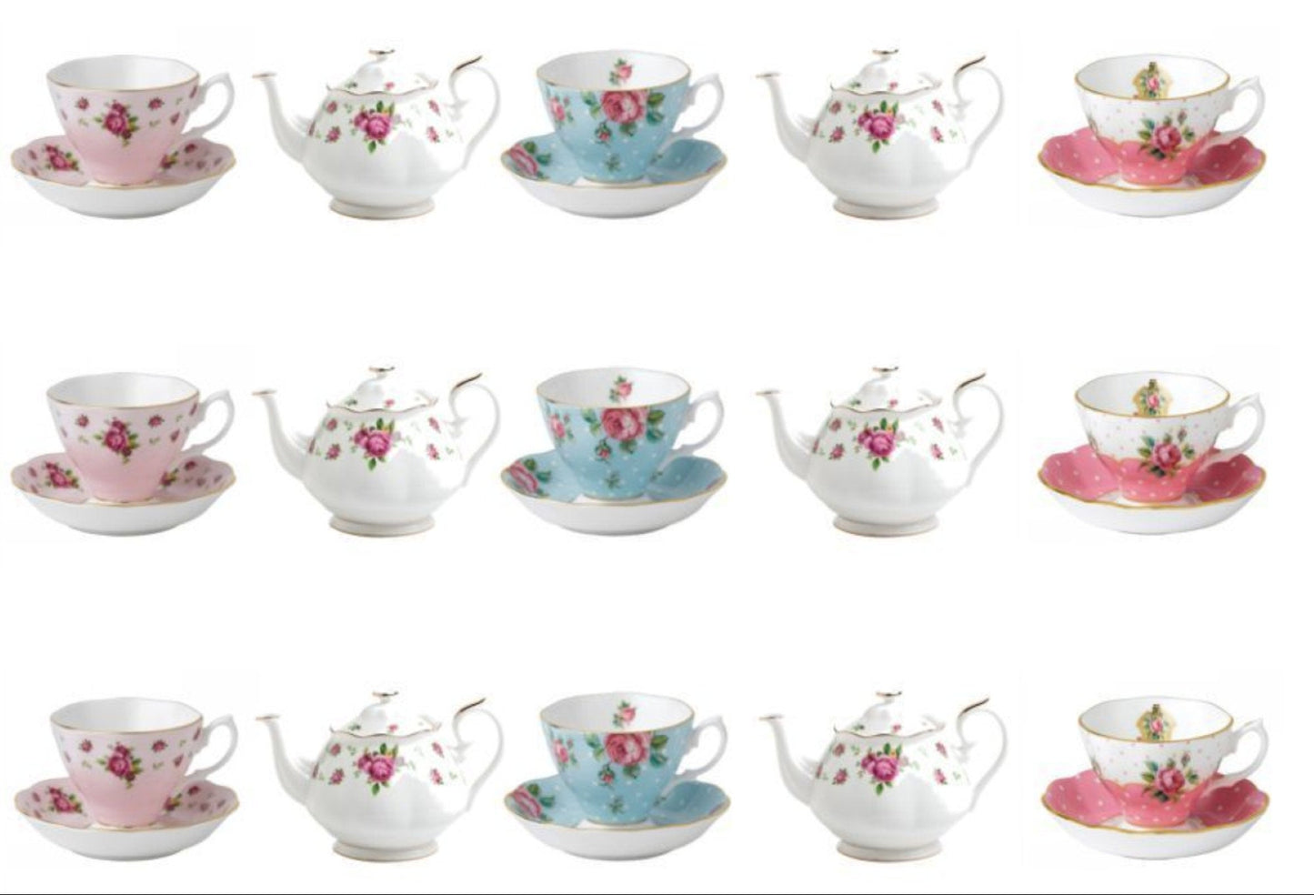 Vintage Time For Tea Edible Icing Cake Ribbon