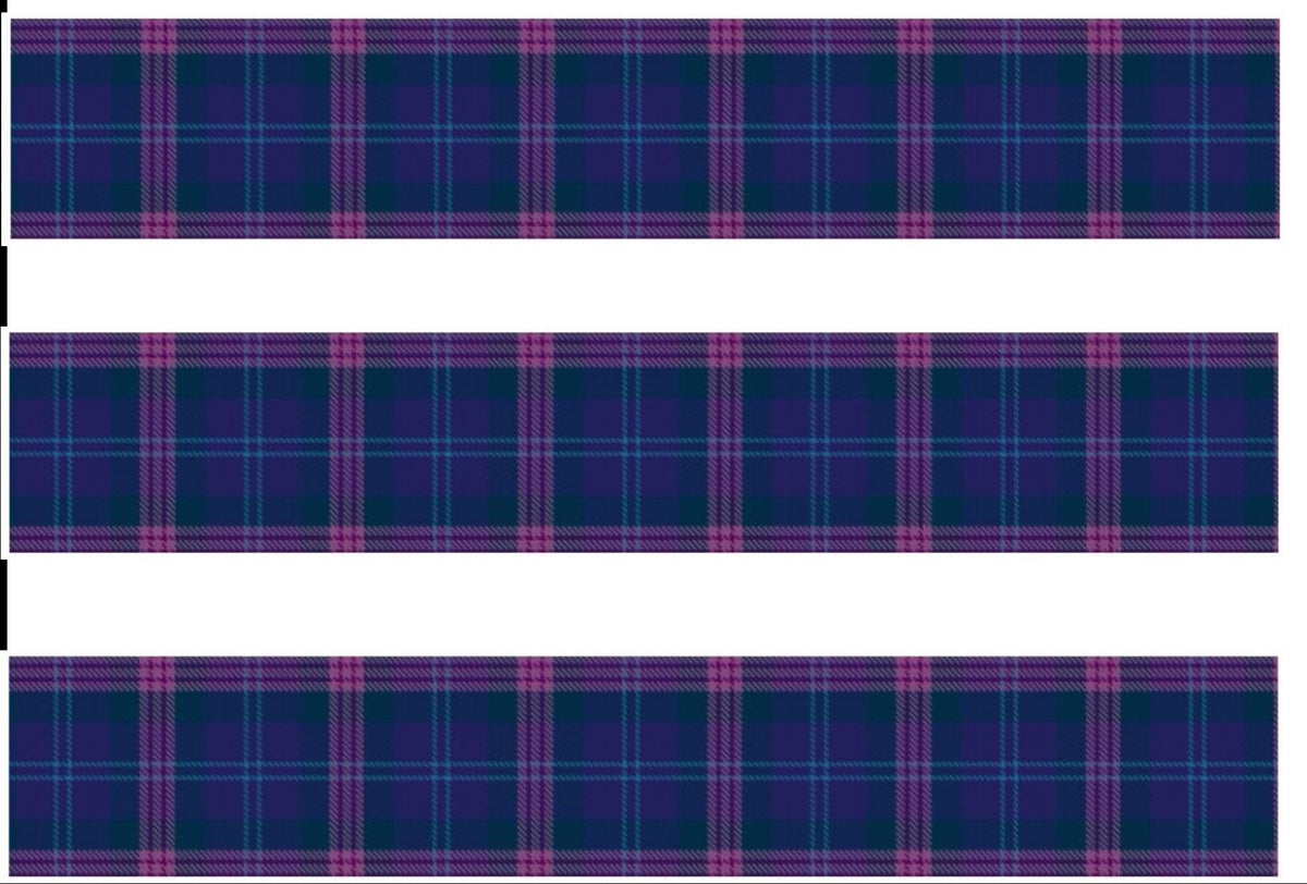 Pride Of Scotland Tartan Edible Icing Cake Ribbon / Side Strips