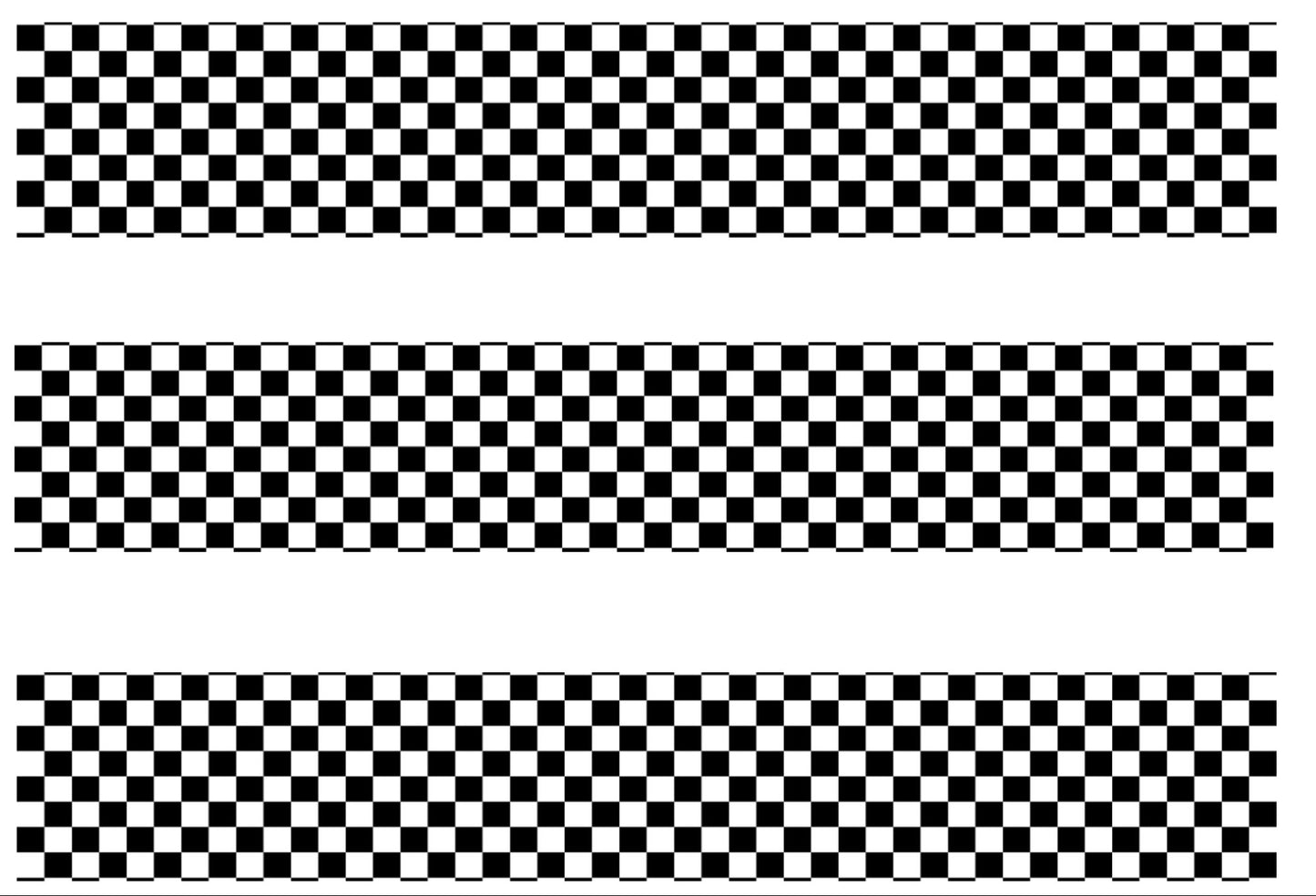 BLACK & WHITE CHECK EDIBLE ICING CAKE RIBBON / SIDE STRIPS Use instead of traditional ribbon to decorate the sides of your cakes Edible fondant icing, perfect for that special occasion