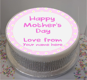 Personalised Mother's Day Daisies 8" Icing Sheet Cake Topper