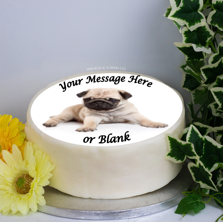 Pug cake toppers hotsell