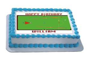 Personalised Snooker Table A4 Icing Sheet Topper