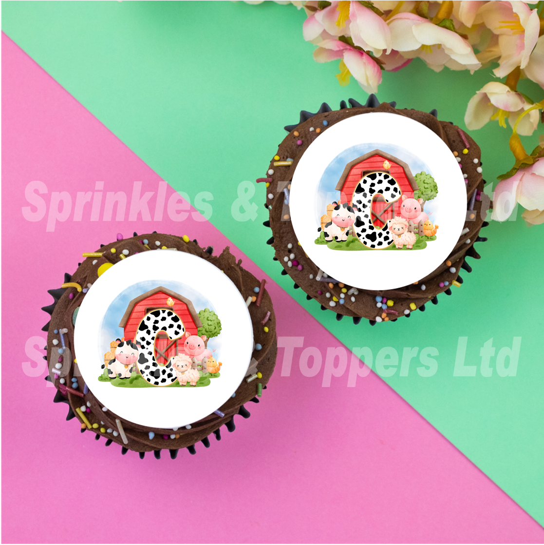 Any Letter / Initial 2" / 5cm edible discs cupcake toppers