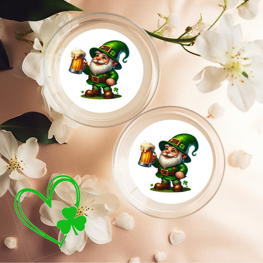 St Patrick's Day Gnome & Beer Drinks Toppers 2" / 5 cm (Pack of 12)