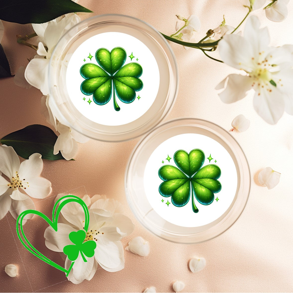 St Patrick's Day Lucky Shamrock Drinks Toppers 2" / 5 cm (Pack of 12)