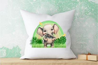 Baby Elephant Rainbow Background Digital Download