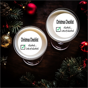 Christmas Checklist Christmas Drinks Toppers 2" / 5 cm (Pack of 12)