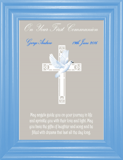 Personalised Name & Date First Communion Print (unframed)