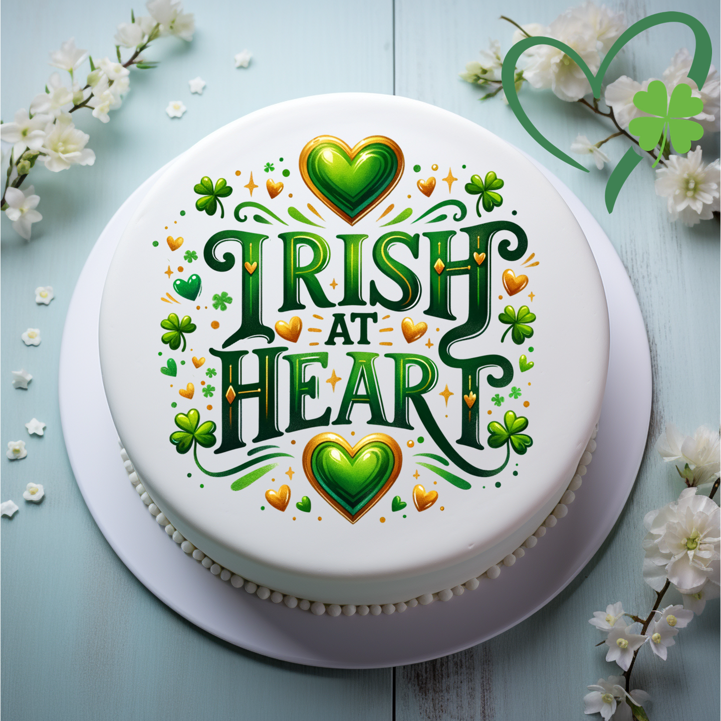 Irish At Heart 8" Icing Sheet Cake Topper